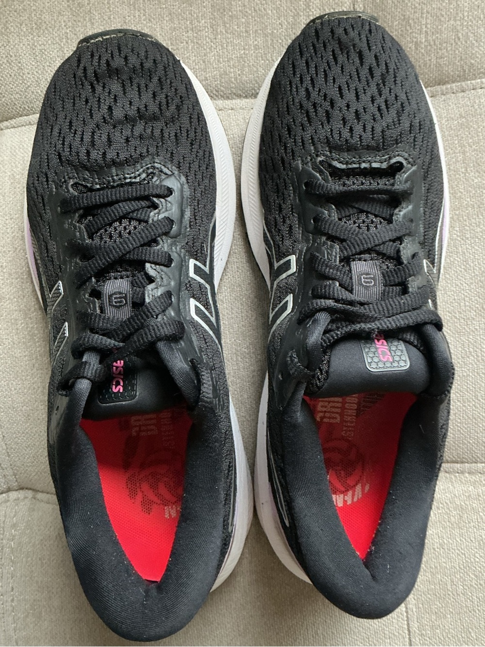 ASICS GT-1000 9 Women’s Size 7 Black Purple Running Shoes 1012A651 Athletic - Picture 10 of 16